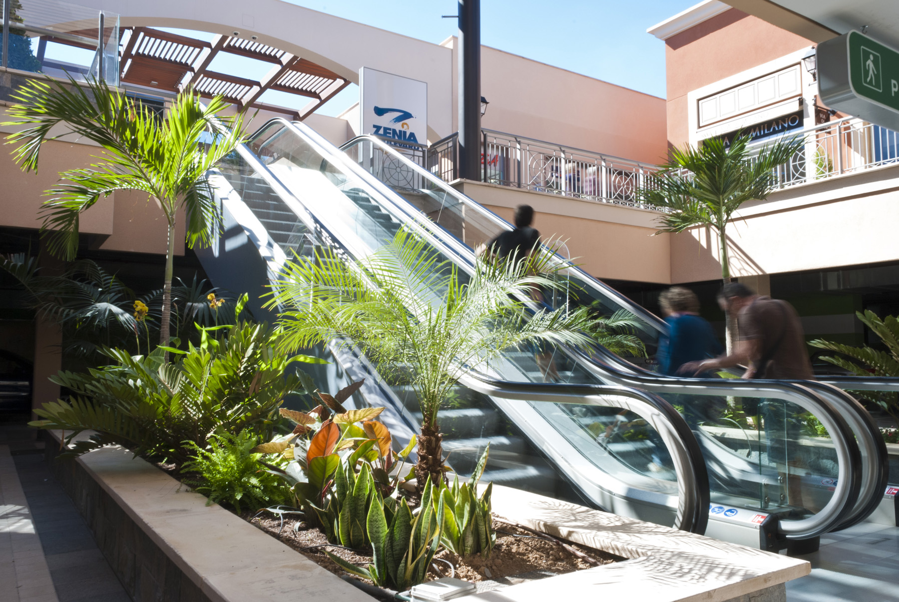 jardinería en centros comerciales
